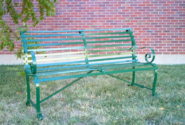 Clear Creek Wrought Iron Park Bench